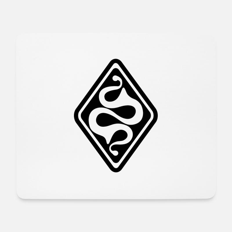 Latene Celtic symbol black white - Mouse Pad (horizontal) - white