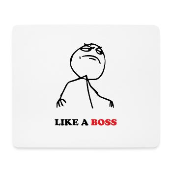 like a boss - Comme un boss - meme - Tapis de souris (format paysage) - blanc - Devant