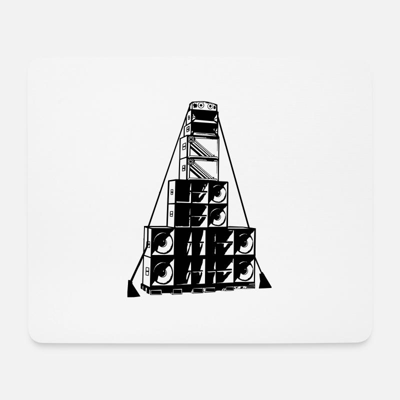 système de sonorisation gratuit - Tapis de souris (format paysage) - blanc