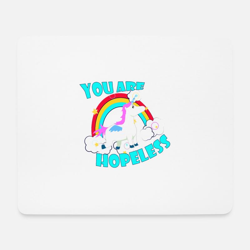 Desperate Unicorn - Mouse Pad (horizontal) - white