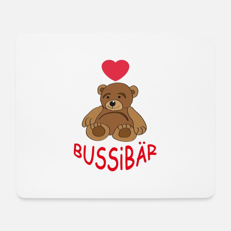 Bussi Baer - Mousepad (Querformat) - Weiß