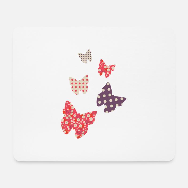 butterflies - Mouse Pad (horizontal) - white