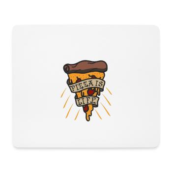 Pizza est la vie - Tapis de souris (format paysage) - blanc - Devant