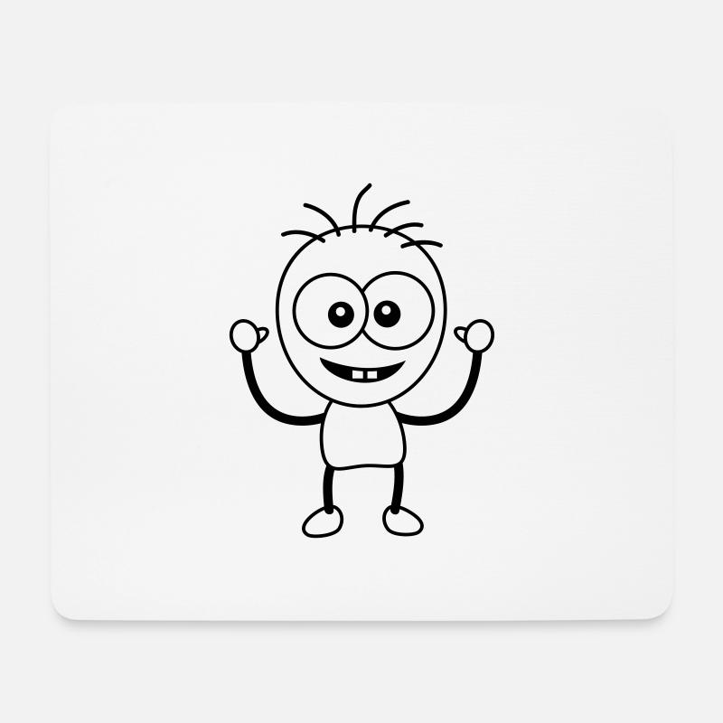 Funny Man - Mousepad (Querformat) - Weiß