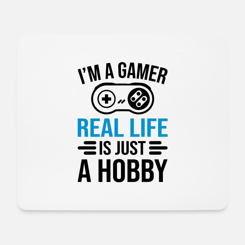 Gamer Real Life - Mouse Pad (horizontal) - white