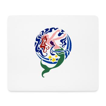 Mermaid Meerjungfrau Götting Ozean - Mousepad (Querformat) - Weiß - Vorne