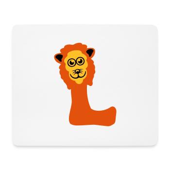 lion letter l animals - Mouse Pad (horizontal) - white - Front