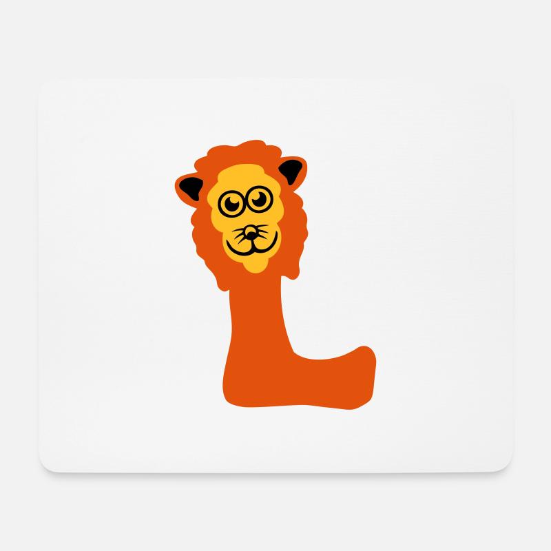 lion letter l animals - Mouse Pad (horizontal) - white