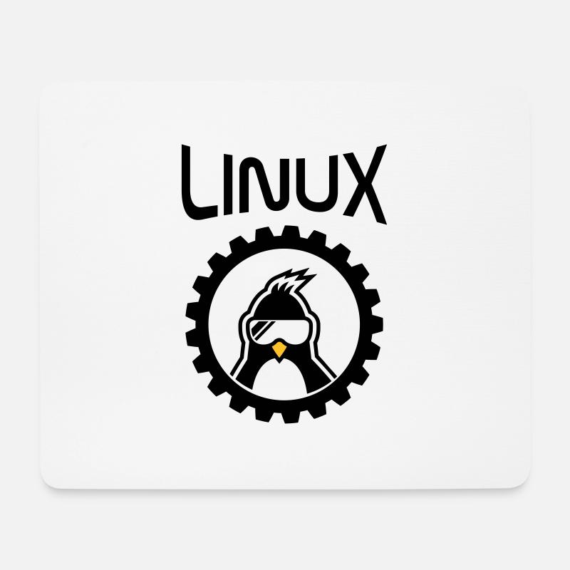linux wheel - Mousepad (Querformat) - Weiß