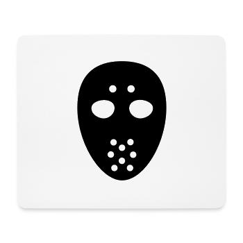 Hockey sur glace Masque - Tapis de souris (format paysage) - blanc - Devant