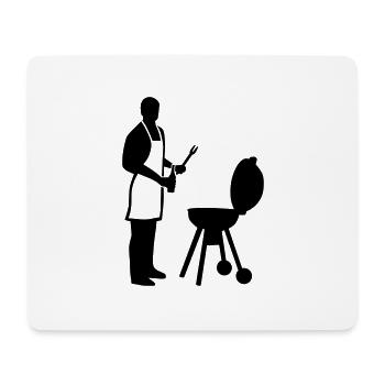 Griller - Tapis de souris (format paysage) - blanc - Devant