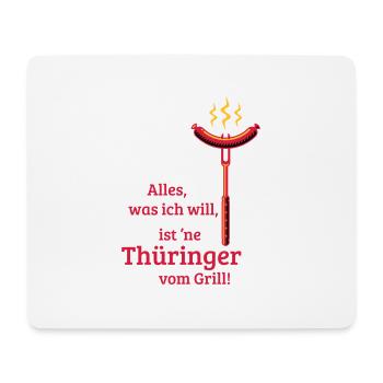 Eine Thüringer vom Grill! (3C) - Mousepad (Querformat) - Weiß - Vorne