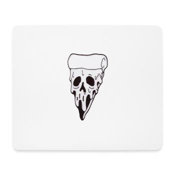 Schmelzende Totenkopf Pizza Scheibe - Mousepad (Querformat) - Weiß - Vorne