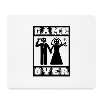 Game Over Heiraten - Mousepad (Querformat) - Weiß - Vorne