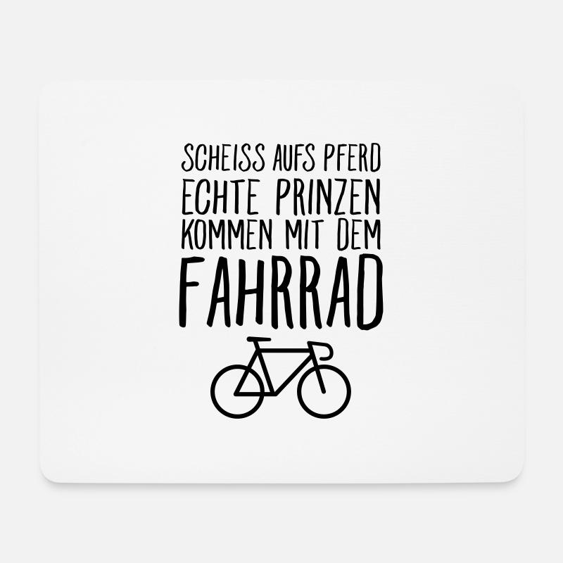 Echte Prinzen Kommen Mit Dem Fahrrad - Mousepad (Querformat) - Weiß