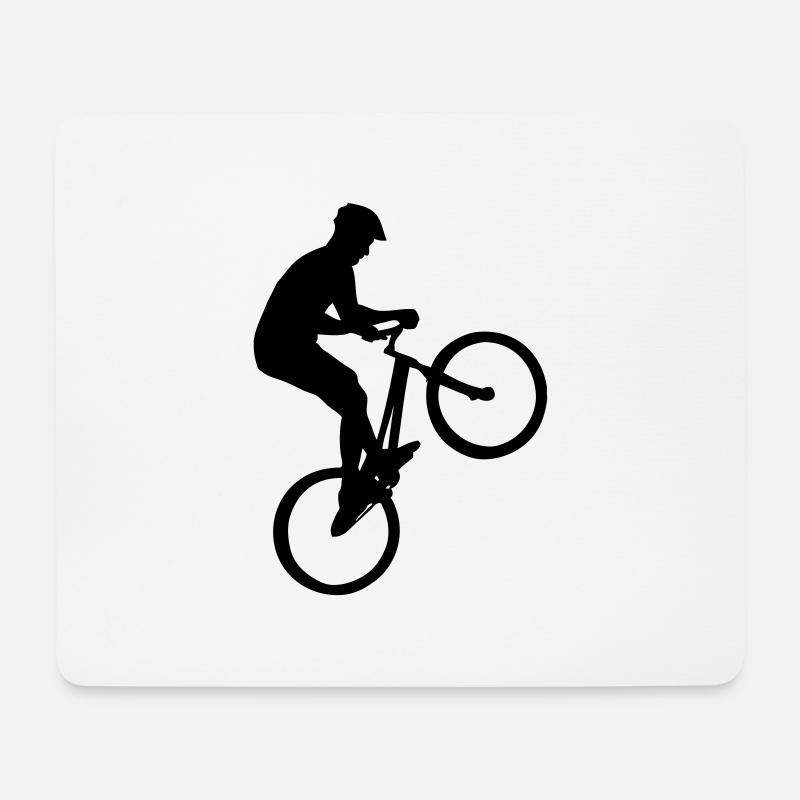 Biking - Trial - Mousepad (Querformat) - Weiß