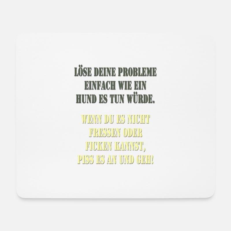 Spruch Hund - Mousepad (Querformat) - Weiß