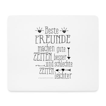 Beste Freunde - Mousepad (Querformat) - Weiß - Vorne