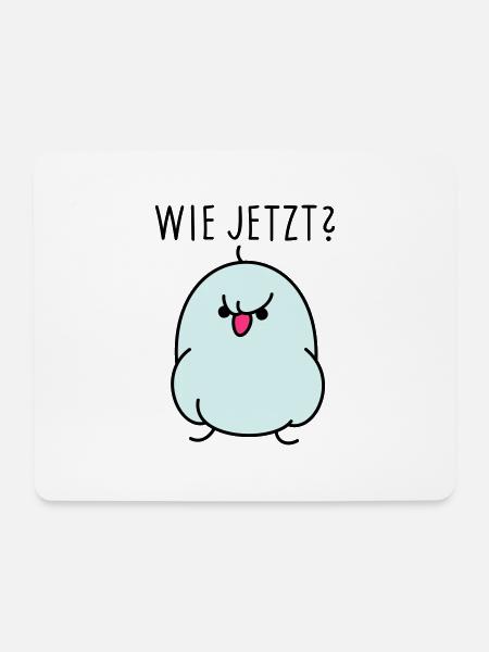 Fragender Vogel - Mousepad (Querformat) - Weiß