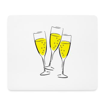 sekt glaeser illustration - Mousepad (Querformat) - Weiß - Vorne