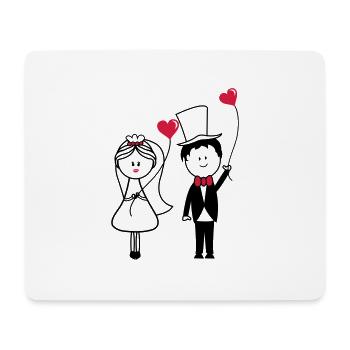 ehepaar_001 - Mousepad (Querformat) - Weiß - Vorne