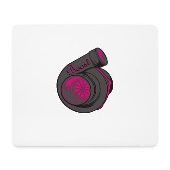 Turbolader Boost Girl - Mousepad (Querformat) - Weiß - Vorne