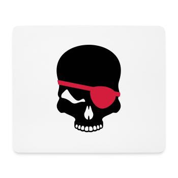 Totenkopf - Mousepad (Querformat) - Weiß - Vorne