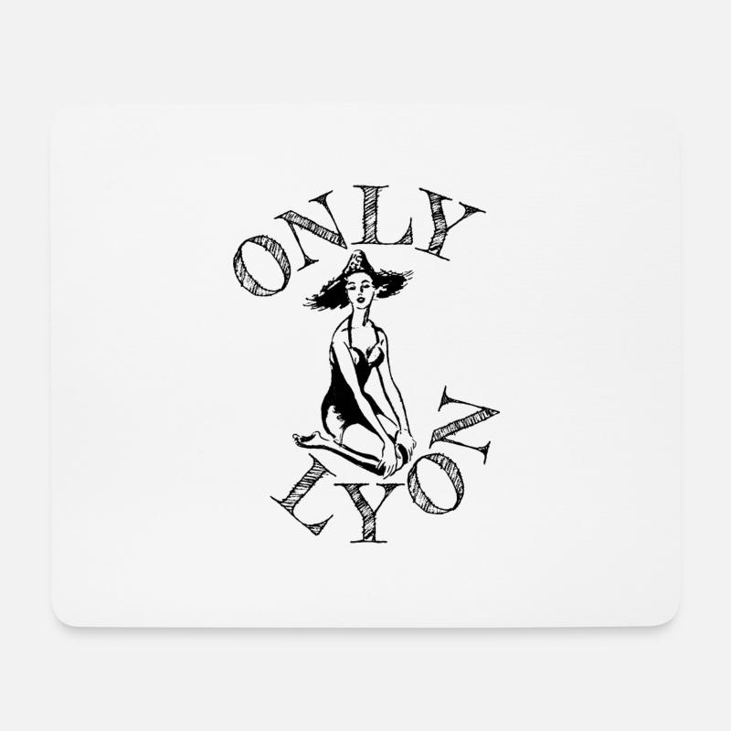 Lyon, die wunderschöne: LYON = ONLY. - Mousepad (Querformat) - Weiß