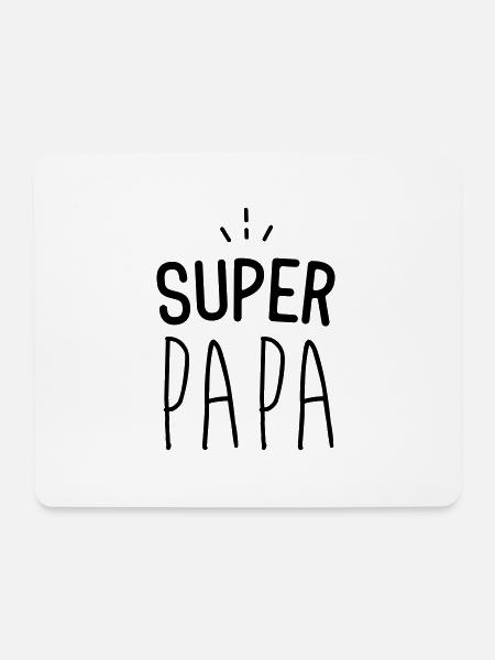 Super Papa - Mousepad (Querformat) - Weiß