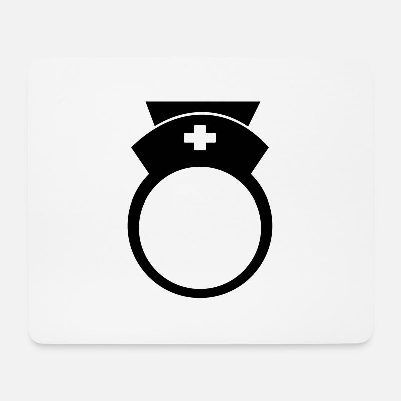 Krankenschwester Monogramm Rahmen - Mousepad (Querformat) - Weiß