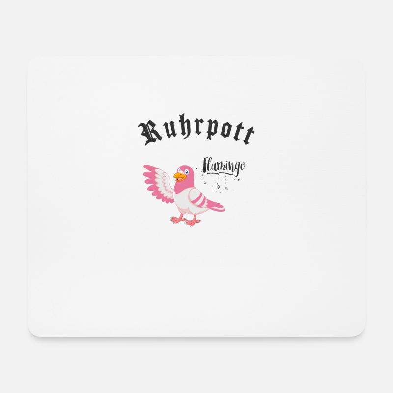 Ruhrpott Flamingo - Mousepad (Querformat) - Weiß