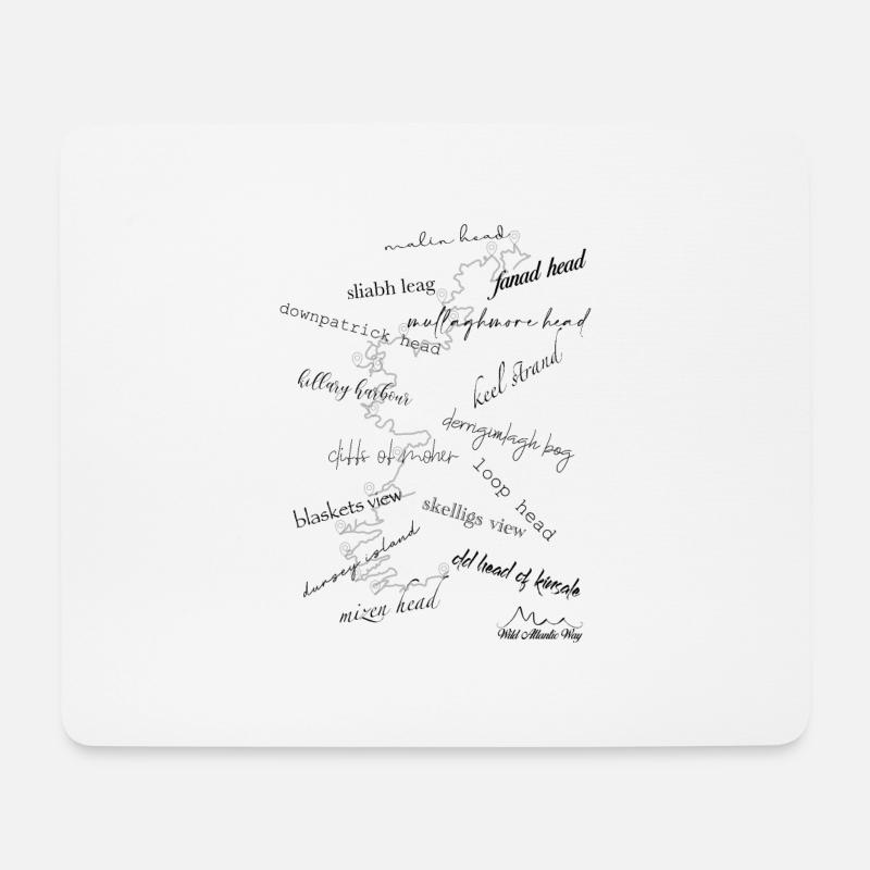 Wild Atlantic Way, Signature Discovery Points - Mouse Pad (horizontal) - white