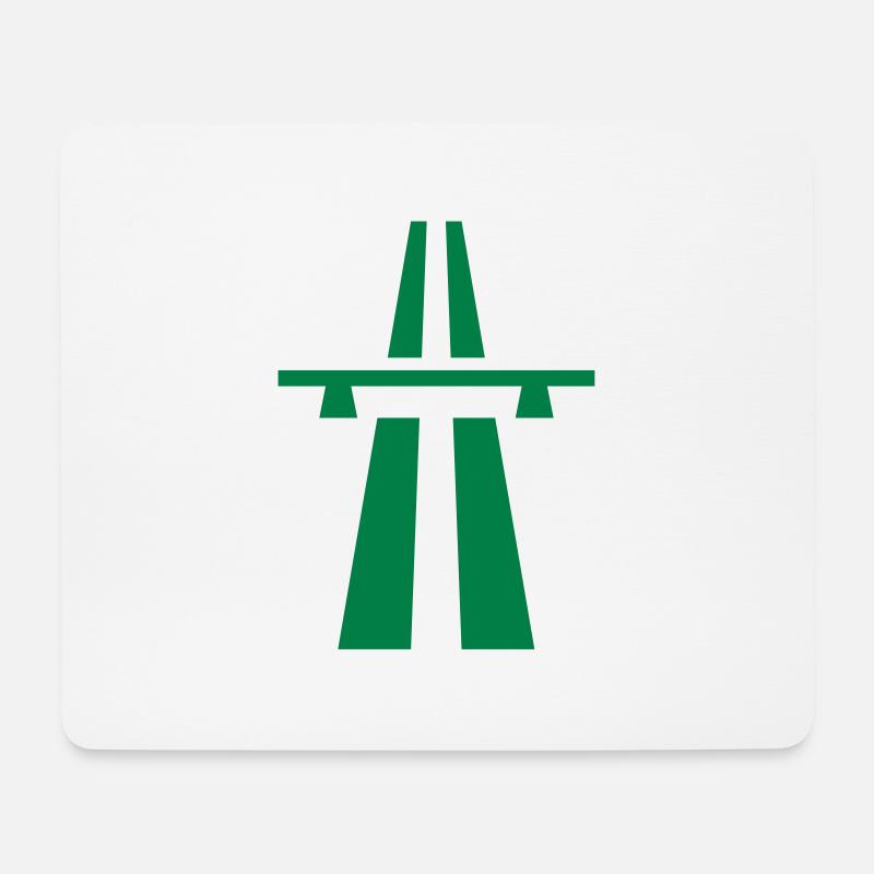 Autobahn - Mousepad (Querformat) - Weiß