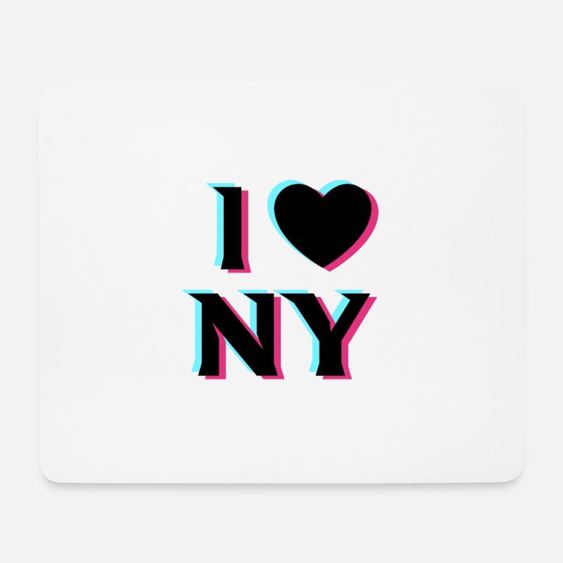 I love new york - Mousepad (Querformat) - Weiß