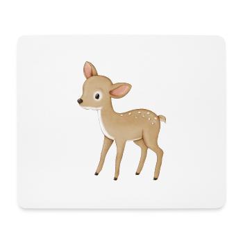 Reh Kitz - Mousepad (Querformat) - Weiß - Vorne