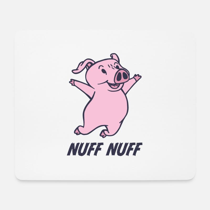 Golßen nuff nuff, Kostüm dabbing Schwein - Mousepad (Querformat) - Weiß