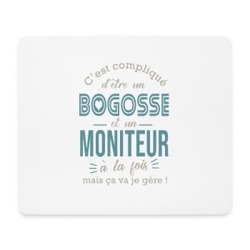 moniteur métier moniteur cadeau homme bogosse - Tapis de souris (format paysage) - blanc - Devant