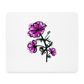 October birth flower Cosmos - Mouse Pad (horizontal) - white - Front