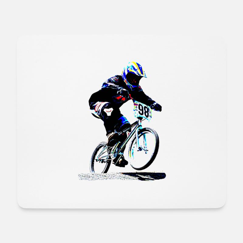 bmx - Mousepad (Querformat) - Weiß