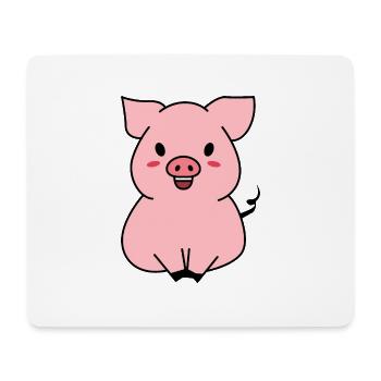 Cute Pig - Mouse Pad (horizontal) - white - Front