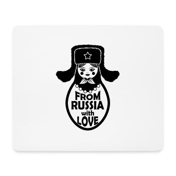 From Russia with love URSS Matrochka poupée - Tapis de souris (format paysage) - blanc - Devant