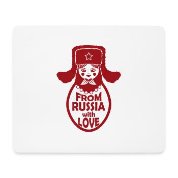From Russia with love URSS Matryochka poupée - Tapis de souris (format paysage) - blanc - Devant