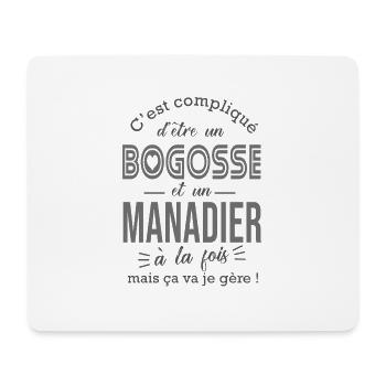 manadier bogosse cadeau métier manadier camargue - Tapis de souris (format paysage) - blanc - Devant
