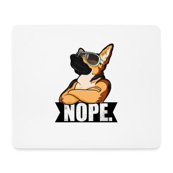 NOPE Deutscher Schäferhund - Mousepad (Querformat) - Weiß - Vorne
