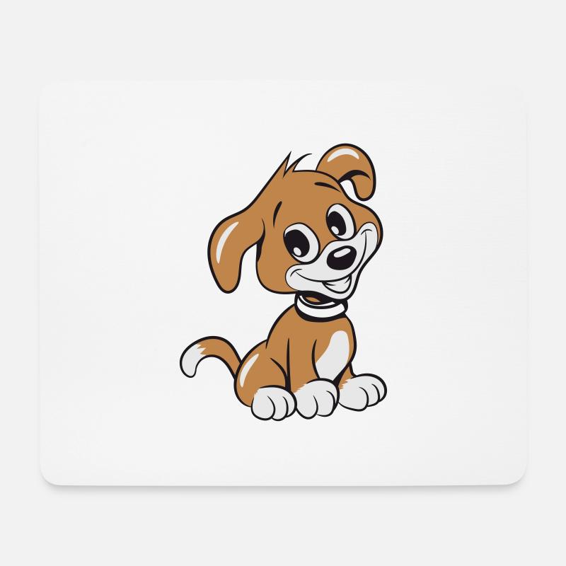 Hund jung welpe - Mousepad (Querformat) - Weiß