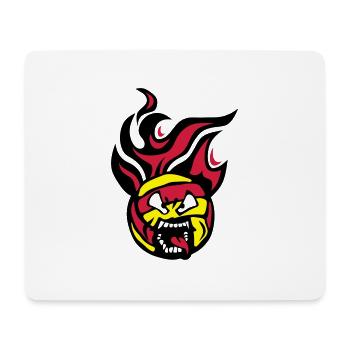 Volleyball Wasserball Cartoon Gesicht Flamme - Mousepad (Querformat) - Weiß - Vorne