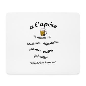 apero humour - Tapis de souris (format paysage) - blanc - Devant