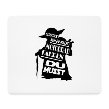 Geschenk Biker Motorrad fahren Motorradfahrer - Mousepad (Querformat) - Weiß - Vorne