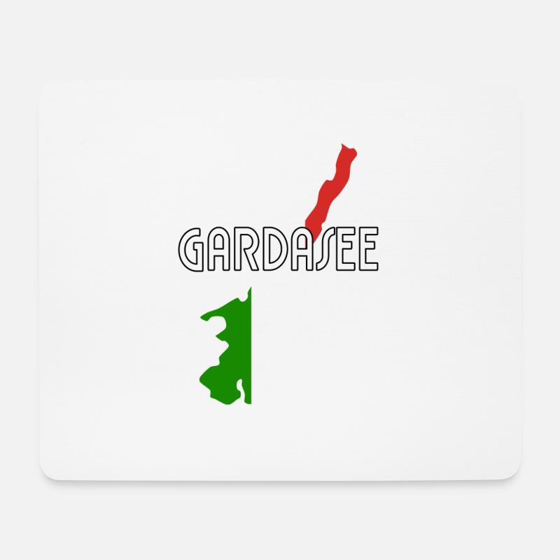 Gardasee Italien - Mousepad (Querformat) - Weiß