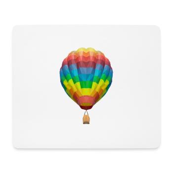 Balloon polygon Heißluftballon Geometrisch Desing - Mousepad (Querformat) - Weiß - Vorne